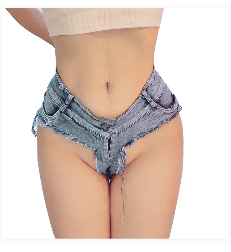 Sexy Stretch Denim Shorts Low Rise Bar Nightclub Shorts Women's - The Little Connection