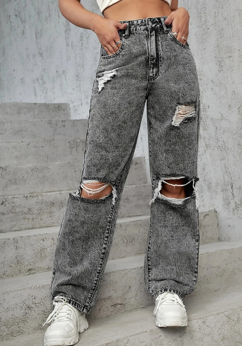 Fashion Jeans Women's Fashion Trends Ripped Denim Pants
