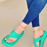 Thick-Soled Summer Slippers Outdoor Shoes Toe Rivets Thick-Soled Beach Sandals And Slippers Women