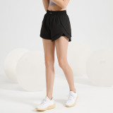 Sports shorts women's loose summer running fitness pants anti-light high waist yoga pants