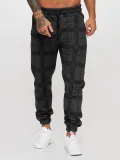 Square grid 3d digital printing Casual pants fitness Tight Pants
