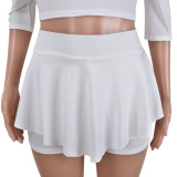 Sexy Skirt Pleated Off Shoulder Two-Piece Nightclub Set