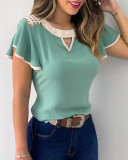 Slim Fit Cropped Fashion Slim Fit Short Sleeve Top