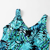Printed Feminine One-Piece Plus Size Swimsuit