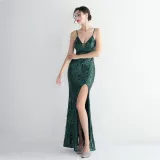 Long Sequins Plus Size Fat Size Beauty Formal Party Evening Dress