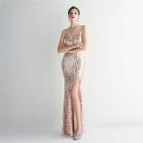 Long Sequins Plus Size Fat Size Beauty Formal Party Evening Dress