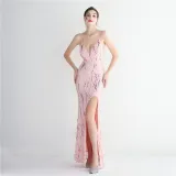 Long Sequins Plus Size Fat Size Beauty Formal Party Evening Dress