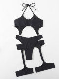 Women's Black Sexy One-Piece Swimsuit