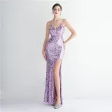 Long Sequins Plus Size Fat Size Beauty Formal Party Evening Dress