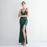 Long Sequins Plus Size Fat Size Beauty Formal Party Evening Dress