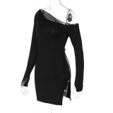 Women's Spring Long Sleeve Fashion Sexy Hollow Out Dress For Women