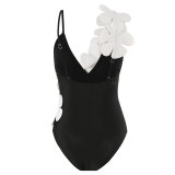 One-piece swimsuit female belly cover Slim Fit Low Back sexy chiffon beach skirt