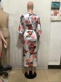 Summer and Autumn Women's Fashion Loose Fashion Printed Shirt Dress