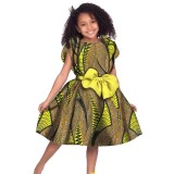 African printed batik full cotton girl skirt
