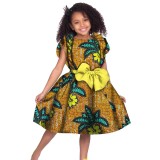 African printed batik full cotton girl skirt