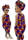 African printed batik full cotton children's clothing Jumpsuit