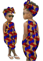 African printed batik full cotton children's clothing Jumpsuit