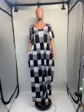 Plus Size Women Printed Pocket Dress