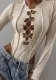 Summer Women Sexy Hollow Solid Long Sleeve Bodysuit