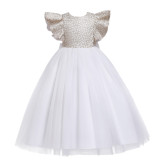Children's princess dress tutu skirt girl piano festival costume wedding dress host flower girl catwalk dress