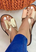 Sandalias y pantuflas para mujer con lazo plano colorblock estilo primavera verano zapatos de mujer de talla grande