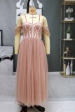 Women's Chic Sequin Princess Maxi Wedding Dress Evening Dress Swing Evening Gown
