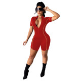 Women's Fashion Sexy See-Through Mesh Patchwork Jumpsuit