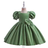 Children's clothing dress puff sleeve princess dress girl flower girl catwalk performance dress