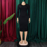Spring Chic Slim Pencil Skirt Fashion Bodycon Africa Plus Size Dress