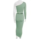 Autumn fashion women's sexy two-piece suit wind trend skirt set