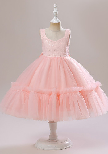 Kinderkleid Spitze Prinzessinnenkleid Kleid Unterstützer Laufsteg Kostüm Performance Kostüm