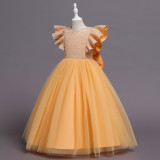 Children's princess dress tutu skirt girl piano festival costume wedding dress host flower girl catwalk dress
