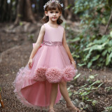 Children's dress princess dress girls flower trailing dress skirt piano performance tutu skirt