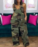 Women's spring and summer street hipster digital printing straight Jumpsuit