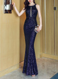 Sequined Evening Dress Long Formal Party Slim Mermaid Elegant Party gown