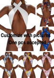 Custom One Piece Swimsuit Women's Bikini One-Piece Swimwear