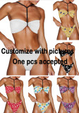 Custom Photo Swimsuit Women's Bikini Two Pieces Swimwear