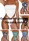 Traje de baño personalizado con cara Bikini de mujer Traje de baño de dos piezas
