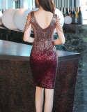 Women Sequined Formal Party Evening Dress