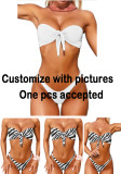 Custom Printed Swim Caps Women's Bikini Two Pieces Swimwear