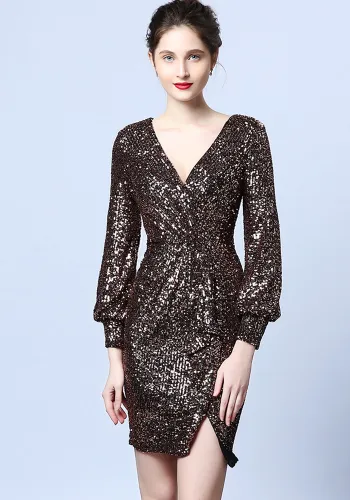 Women Sequined Formal Party Evening Dress