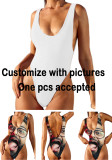 Customize Face Swimsuit Custom One Piece Bathing Suits Women's Bikini One-Piece Swimwear