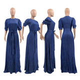 Women's Solid Tencel Denim Dress