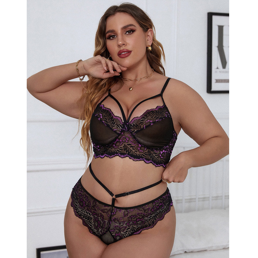 Wholesale Plus Size Erotic Lingerie Bikini Sexy SeeThrough Lace Bra