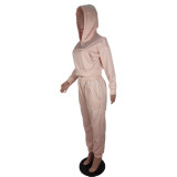 Wintermode Solid Fleece Hoodies Casual Plus Size Set