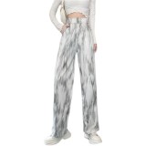 Tie-dyed casual sweatpants women's spring and autumn loose long trousers
