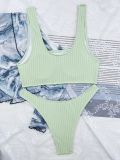 Sexy Solid Color Two Piece Swimsuit