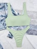 Sexy Solid Color Two Piece Swimsuit
