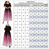 Party Dress Slim Sexy Ombre Cutout Short Sleeve Plus Size Women'S Maxi Dress