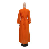Arabian Robe Kaftan Fashion Beaded Belted Chiffon Dress